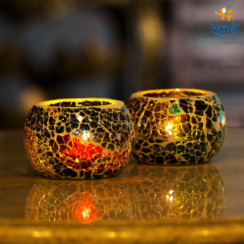 Mosaic Candle Holder - Set of 2