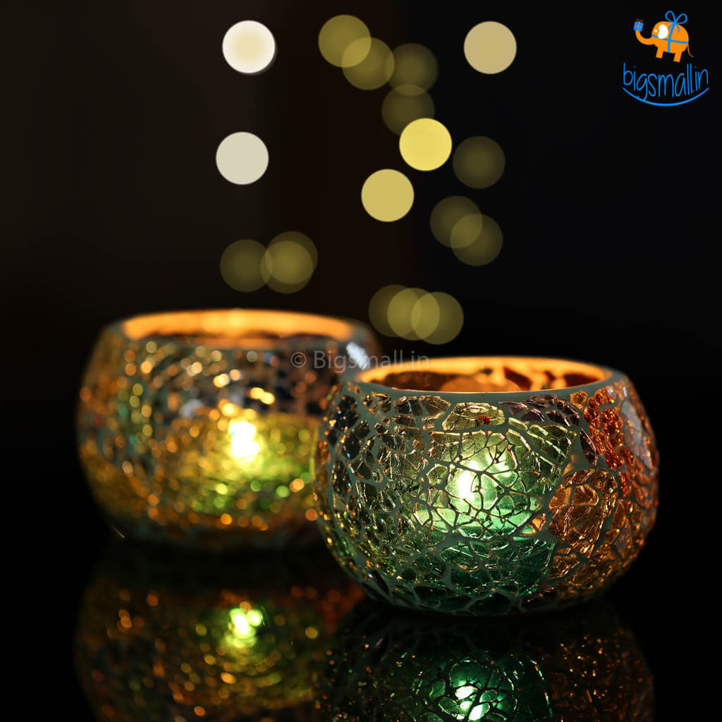 Mosaic Candle Holder - Set of 2